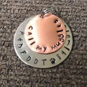 Hand stamped (by yours truly) jewelry and dog tags